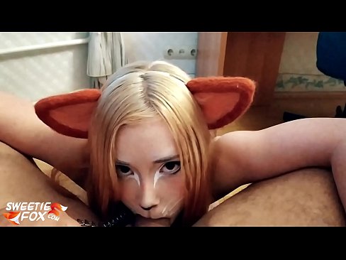 ❤️ Kitsune sluk piel en kom in haar mond ☑ Fok video  by ons ☑